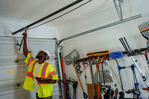 Professional Garage Door technician working in Shady Shores, TX